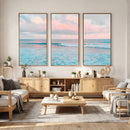 Ocean Wave Wall Art Canvas Print, Pastel Surf Seascape