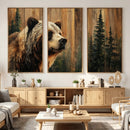 Grizzly Bear Wall Art Canvas Print, Rustic Wildlife Bear by MyGreatCanvas | Canvas Wall Art Prints | Photo Prints & Wall Decor