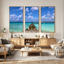 Caribbean Ocean Pier Seascape Wall Art Canvas Print, by MyGreatCanvas | Canvas Wall Art Prints | Photo Prints & Wall Decor