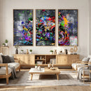 Graffiti Motorcycle Wall Art Canvas Print, Urban Street Art by MyGreatCanvas | Canvas Wall Art Prints | Photo Prints & Wall Decor