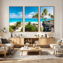 Tropical Beach Wall Art Canvas Print, Palm Tree Ocean by MyGreatCanvas | Canvas Wall Art Prints | Photo Prints & Wall Decor