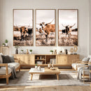 Texas Longhorn Cattle Wall Art Canvas Print, Sepia Western by MyGreatCanvas | Canvas Wall Art Prints | Photo Prints & Wall Decor