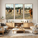 Texas Longhorn Wall Art Canvas Print, Western Ranch Cattle by MyGreatCanvas | Canvas Wall Art Prints | Photo Prints & Wall Decor