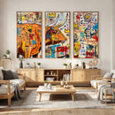 Basquiat Style Bull Graffiti Wall Art Canvas Print, Street by MyGreatCanvas | Canvas Wall Art Prints | Photo Prints & Wall Decor