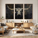 Rustic Longhorn Bull Wall Art Canvas Print – Vintage Western by MyGreatCanvas | Canvas Wall Art Prints | Photo Prints & Wall Decor