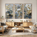 Abstract Floral Wall Art Canvas Print – Gold and Blue by MyGreatCanvas | Canvas Wall Art Prints | Photo Prints & Wall Decor
