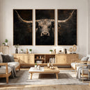 Vintage Longhorn Bull Wall Art Canvas Print – Rustic Western by MyGreatCanvas | Canvas Wall Art Prints | Photo Prints & Wall Decor