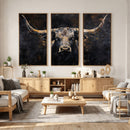 Abstract Longhorn Bull Wall Art Canvas Print – Rustic by MyGreatCanvas | Canvas Wall Art Prints | Photo Prints & Wall Decor