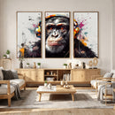Dj Monkey Wall Art Canvas Print – Colorful Pop Art Banksy by MyGreatCanvas | Canvas Wall Art Prints | Photo Prints & Wall Decor