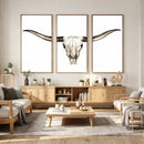 Longhorn Skull Wall Art Canvas Print – Rustic Western by MyGreatCanvas | Canvas Wall Art Prints | Photo Prints & Wall Decor