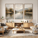 Neutral Abstract River Landscape Wall Art Canvas Print by MyGreatCanvas | Canvas Wall Art Prints | Photo Prints & Wall Decor