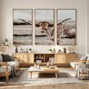 Texas Longhorn Bull Rustic Wall Art Canvas Print by MyGreatCanvas | Canvas Wall Art Prints | Photo Prints & Wall Decor