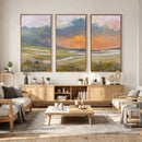 Mountain Sunset Wall Art Canvas Print Vintage Landscape by MyGreatCanvas | Canvas Wall Art Prints | Photo Prints & Wall Decor