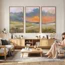Mountain Sunset Wall Art Canvas Print Vintage Landscape by MyGreatCanvas | Canvas Wall Art Prints | Photo Prints & Wall Decor