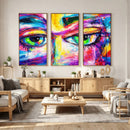 Colorful Abstract Face Wall Art Canvas Print – Modern Pop by MyGreatCanvas | Canvas Wall Art Prints | Photo Prints & Wall Decor
