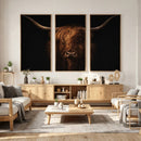 Highland Cow Wall Art Canvas Print – Moody Dark Rustic by MyGreatCanvas | Canvas Wall Art Prints | Photo Prints & Wall Decor