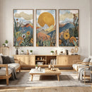 Boho Mountain Landscape Large Wall Art, Horizontal Gold by MyGreatCanvas | Canvas Wall Art Prints | Photo Prints & Wall Decor