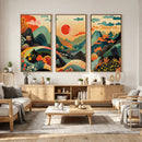 Yayoi Kusama Boho Mountain Landscape Large Wall Art, by MyGreatCanvas | Canvas Wall Art Prints | Photo Prints & Wall Decor