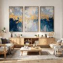 Blue Gold Abstract Large Framed Canvas Wall Art, Modern by MyGreatCanvas | Canvas Wall Art Prints | Photo Prints & Wall Decor