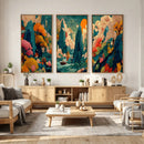 Colorful Japanese Landscape Print: Maximalist Panoramic Wall by MyGreatCanvas | Canvas Wall Art Prints | Photo Prints & Wall Decor
