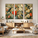 Vintage Birds and Flowers Wall Art Canvas Print, Botanical by MyGreatCanvas | Canvas Wall Art Prints | Photo Prints & Wall Decor