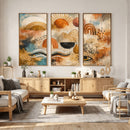 Geometric Boho Abstract Wall Art Canvas Print, Orange Blue by MyGreatCanvas | Canvas Wall Art Prints | Photo Prints & Wall Decor