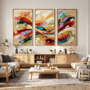 Geometric Abstract Wall Art Canvas Print, Orange Blue by MyGreatCanvas | Canvas Wall Art Prints | Photo Prints & Wall Decor