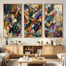 Geometric Abstract Wall Art Canvas Print, Orange Blue by MyGreatCanvas | Canvas Wall Art Prints | Photo Prints & Wall Decor