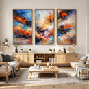 Lyrical Abstraction Wall Art Canvas Print, Orange Blue by MyGreatCanvas | Canvas Wall Art Prints | Photo Prints & Wall Decor