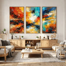 Lyrical Abstract Wall Art Canvas Print, Orange Blue Abstract by MyGreatCanvas | Canvas Wall Art Prints | Photo Prints & Wall Decor