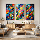 Geometric Abstract Wall Art Canvas Print, Bold Color by MyGreatCanvas | Canvas Wall Art Prints | Photo Prints & Wall Decor