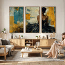 Elegant Woman Canvas Wall Art — Black Gold Gown Fashion by MyGreatCanvas | Canvas Wall Art Prints | Photo Prints & Wall Decor