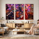 Jazz Band Canvas Wall Art — Jazz Club Singer Saxophone Print by MyGreatCanvas | Canvas Wall Art Prints | Photo Prints & Wall Decor