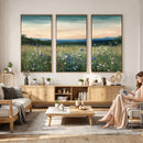 Wildflower Meadow Oil Painting Canvas — Daisy Lavender