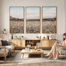 Neutral Wildflower Field Canvas Wall Art — Beige Earth Tone by MyGreatCanvas | Canvas Wall Art Prints | Photo Prints & Wall Decor