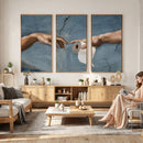 Funny Bathroom Canvas Wall Art, Michelangelo Creation of by MyGreatCanvas | Canvas Wall Art Prints | Photo Prints & Wall Decor