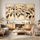 Texas Longhorn Sepia Canvas Wall Art, Western Cattle by MyGreatCanvas | Canvas Wall Art Prints | Photo Prints & Wall Decor