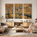 Gustav Klimt Golden Cityscape Wall Art Canvas Print, Framed by MyGreatCanvas | Canvas Wall Art Prints | Photo Prints & Wall Decor
