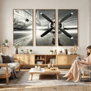 Vintage Airplane Wall Art Canvas Print, Black and White by MyGreatCanvas | Canvas Wall Art Prints | Photo Prints & Wall Decor