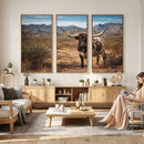Texas Longhorn Bull Wall Art Canvas Print, Western Farmhouse by MyGreatCanvas | Canvas Wall Art Prints | Photo Prints & Wall Decor