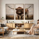 Texas Longhorn Canvas Wall Art Western Bull Desert Moody by MyGreatCanvas | Canvas Wall Art Prints | Photo Prints & Wall Decor