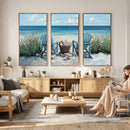 Beach Canvas Wall Art Coastal Adirondack Chairs Ocean by MyGreatCanvas | Canvas Wall Art Prints | Photo Prints & Wall Decor