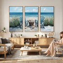 Beach Canvas Wall Art Coastal Adirondack Chairs Ocean by MyGreatCanvas | Canvas Wall Art Prints | Photo Prints & Wall Decor