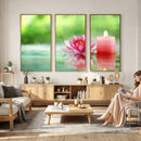 Zen Lotus Candle Canvas Wall Art Pink Spa Meditation by MyGreatCanvas | Canvas Wall Art Prints | Photo Prints & Wall Decor
