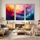 Colorful Abstract Canvas Wall Art Print, Vibrant Popup Color Art Print