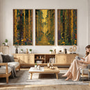 Gustav Klimt Style Forest Canvas Wall Art, Golden Forest Path Floral Art Nouveau Print, Enchanted Woodland Decor by MyGreatCanvas | Canvas Wall Art Prints | Photo Prints & Wall Decor