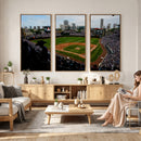 Chicago Cubs Baseball Team Print - Wrigley Field Stadium