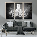 Black White Octopus Wall Art Canvas Print by MyGreatCanvas | Canvas Wall Art Prints | Photo Prints & Wall Decor