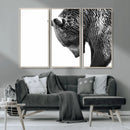Black and White Grizzly 399 Bear Canvas Print Wall Art | by MyGreatCanvas | Canvas Wall Art Prints | Photo Prints & Wall Decor