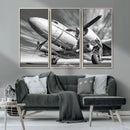 Vintage Airplane on Runway Canvas Print by MyGreatCanvas | Canvas Wall Art Prints | Photo Prints & Wall Decor